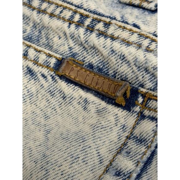 Vintage Women's 10 Short P.S. Gitano Stonewash Elastic Waist Tapered Jeans - Picture 9 of 12